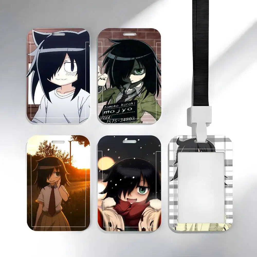 Anime Watamote Tomoko Kuroki Lanyard Card Holders Student ID Card Holders Neckband Card Holders Access Control Accessories Gifts