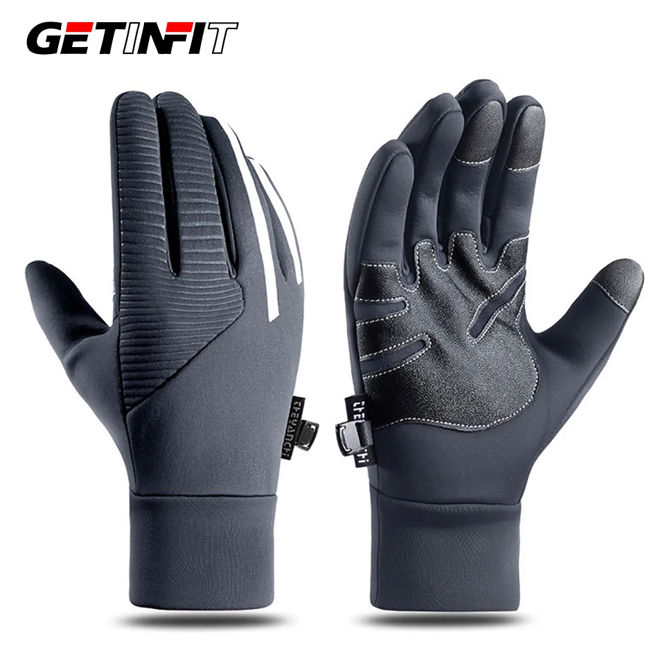 

GETINFIT 1Pair Winter Gloves Touch Screen Anti-slip Waterproof Thickened For Warmth Gloves Outdoor Sports Cycling Running Unisex