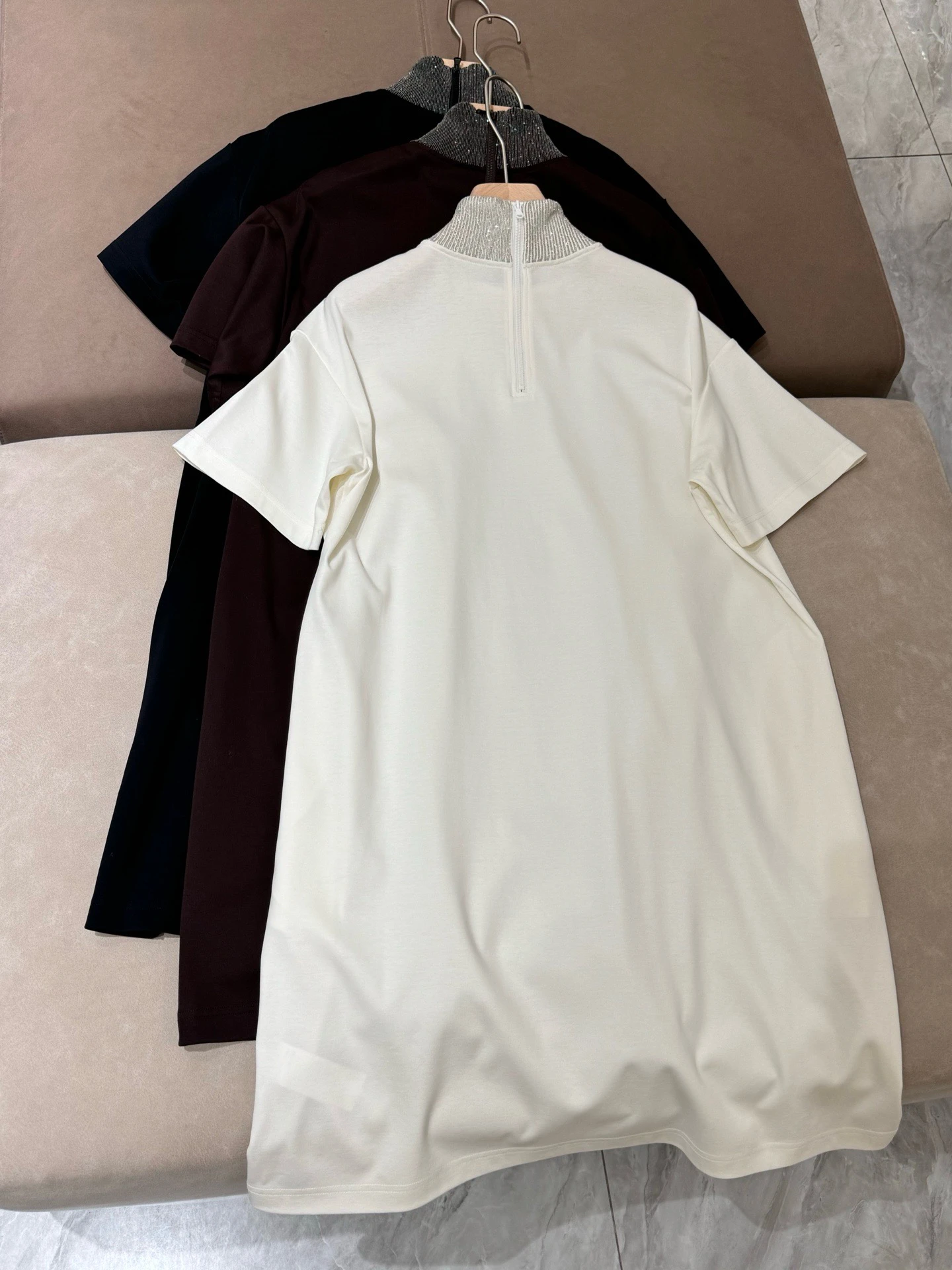 BC coton poids lourd perle chaîne conception ronde Ne ort Sve T-shirt décontracté ample tout-Match couleur Dr femmes Fa...