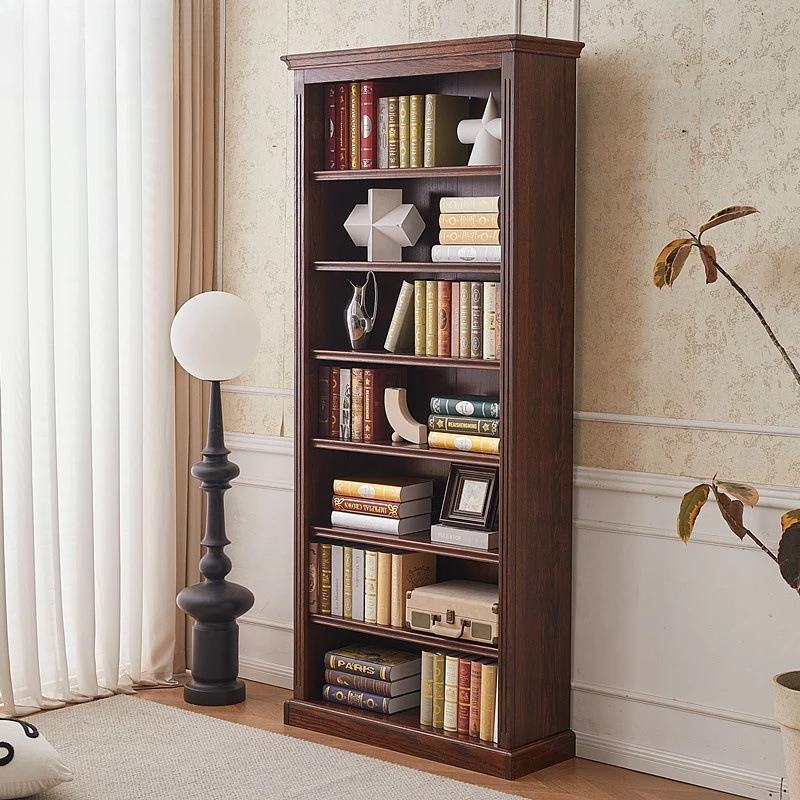 Study Home Combination Bookcase Bookcase Pure Solid Wood Bookshelf Full Wall Living Room Full Wall Storage Locker Floor