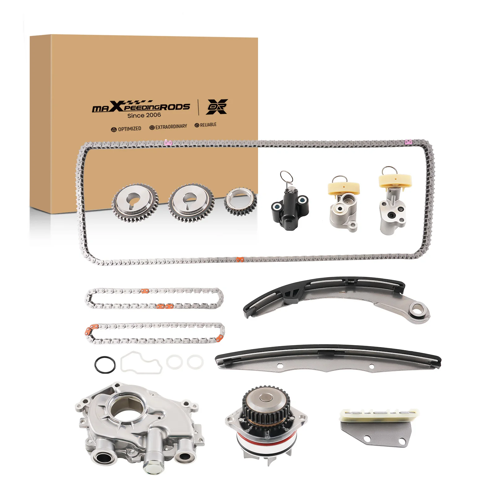 MaXpeedingrods Engine Timing Chain Kit Water Oil Pump For Nissan Frontier Pathfinder Xterra 4.0L 05-10
