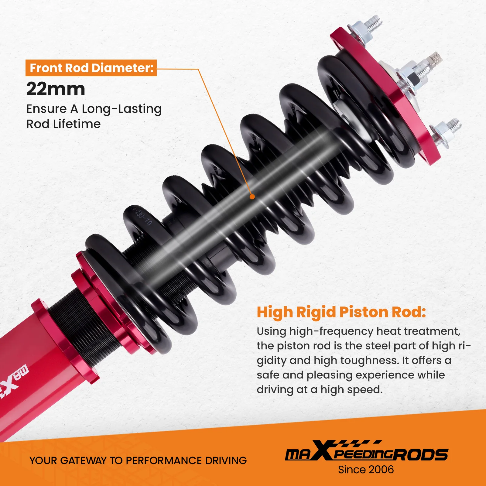 Kit de amortiguadores de 24 vías, puntal de choque para Lexus IS300 RS200 2001-2005