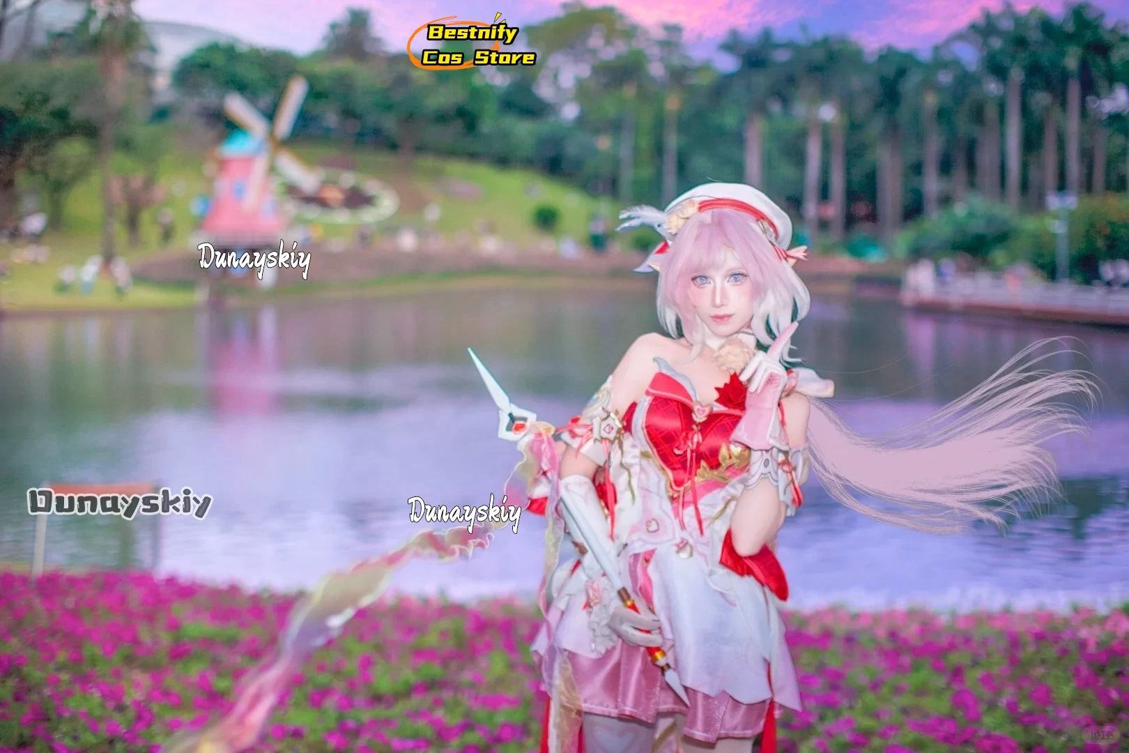 Bestnify@ إليسيا لعبة هونكاي إمباكت 3rd إليسيا 9th الذكرى الفن تأثيري حلي لعبة أنيمي الزي للحزب تأثيري كوس #1