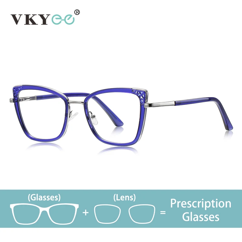 VICKY Geometric Fashion Personalized Eyewear Blue Light Protection Myopia Glasses Customizable Prescription Photochromic PFD3148