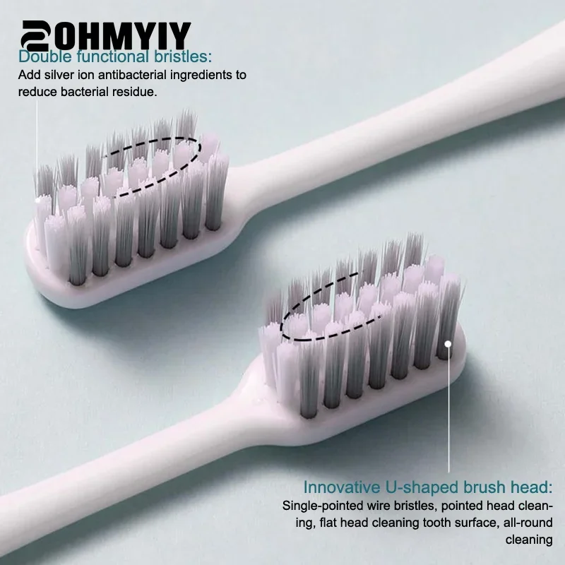 

1 Pcs Clean Braces Adult Toothbrushes With 2 Pcs Interdental Brush Toothbrush Soft Bristle Toothbrush For Oral Health Care