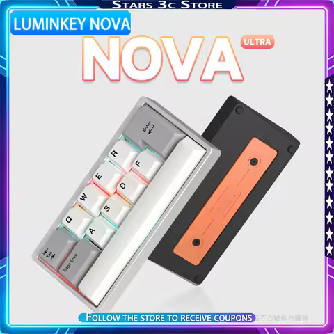 LUMINKEY NOVA Ultra Mini Mechanical Keyboard Kit Aluminum Alloy Hot-swapping Support Custom Key Mapping DIY Office Keyboard