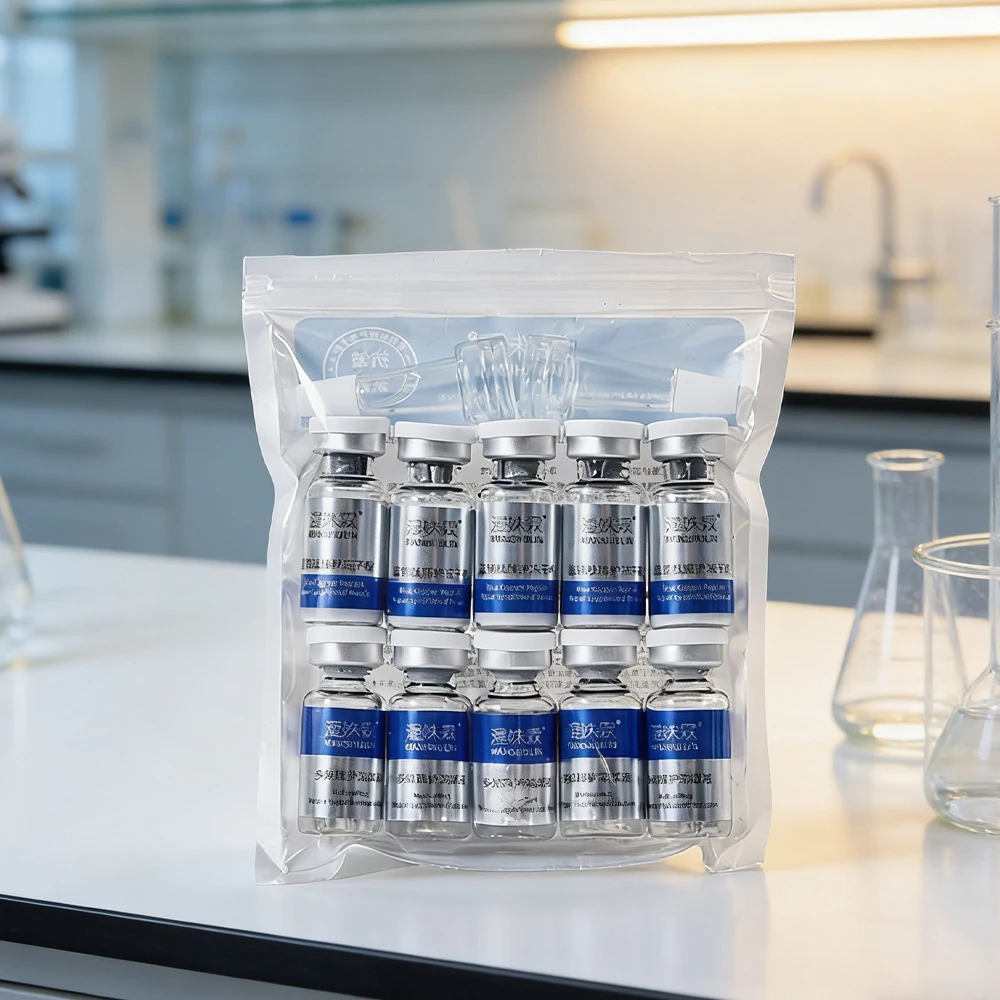 

Набор для ухода за кожей лица: лиофилизированный порошок с пептидом GHK-CU Blue Copper Peptide, увлажняющий, укрепляющий, омолаживающий бустер для кожи