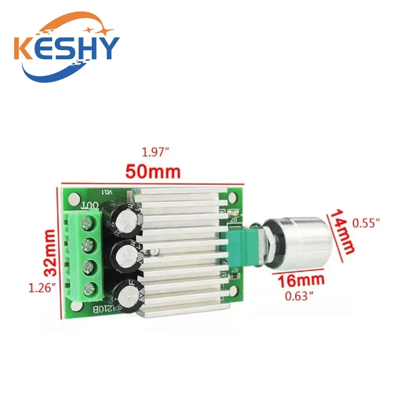 10A 12V-30V PWM DC Motor Speed Controller 12V 24V Regulowany regulator prędkości Ściemniacz Przełącznik sterujący do silnika wentylatora LED Light — zdjęcie produktu 5