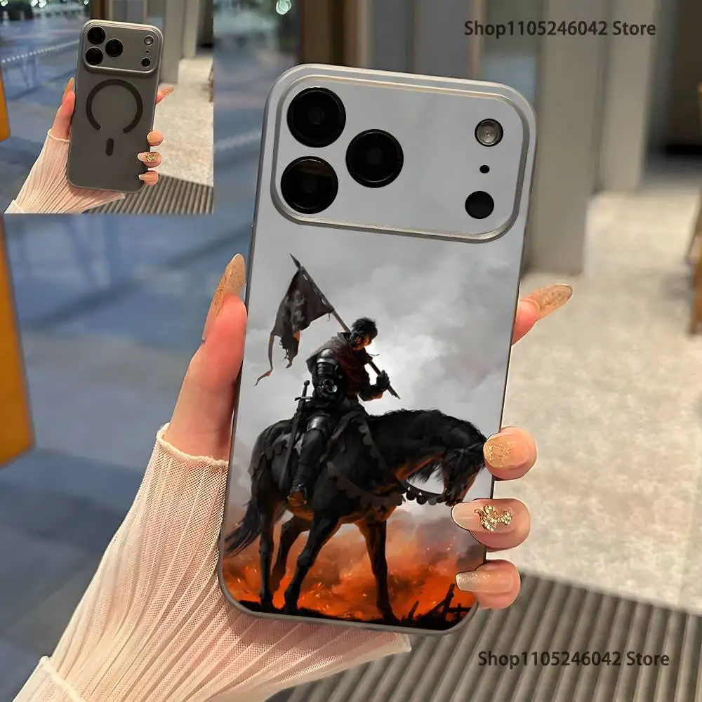 KCD K-Kingdom Come D-DeliveranceS Transparent gray Phone Case For iPhone 17,16,15,14,13,12,11,Pro,Max,Plus,Magnetic Charging