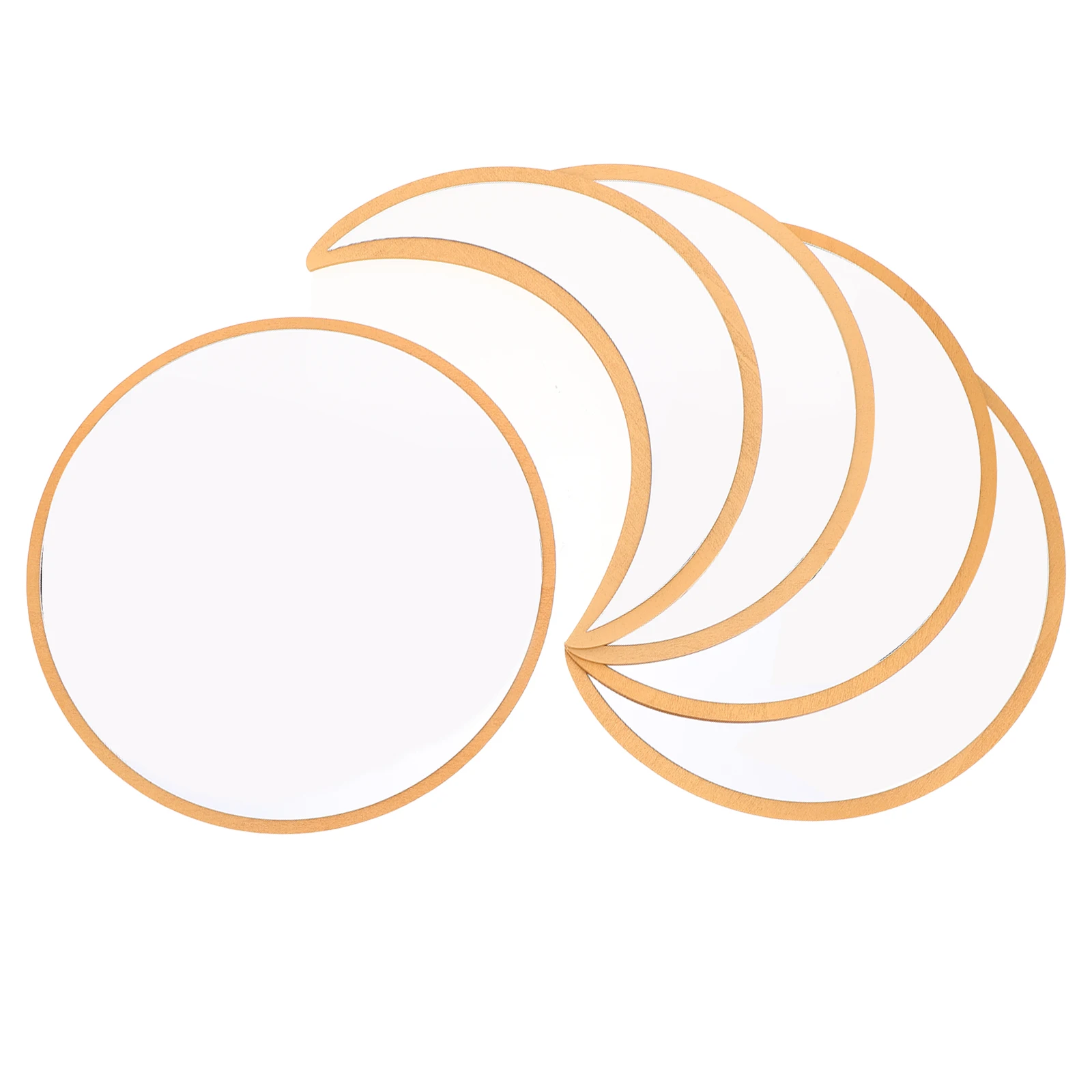 

5pcs Nordic Style Moon Phase Wall Rustic Wooden Frame Acrylic Surface Bedroom Living Room Bathroom Decor Home Decor Wall Mounted