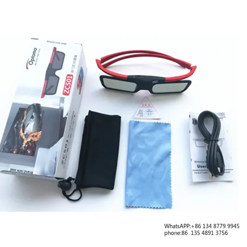 Оригинальные 3D-очки ZC501 с активным затвором DLP для лазерных проекторов HD290/28ES/LC3