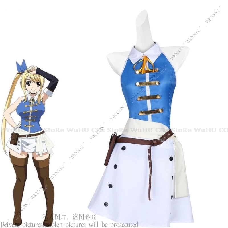 Wendy Marvell Lucy Heartphilia Cosplay Costume Wig Comic-Con Combat Clothing Woman Adult 100 Years Quest Skirt Uniform Party