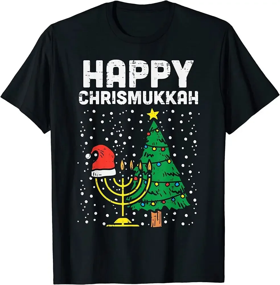 Happy Christmukkah Jewish Christmas Hanukkah Chanukah Gift T-Shirt  Tees High Quality 100%Cotton Short Sleeve