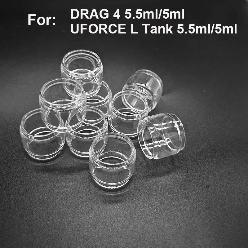 

10PCS Normal Bubble Glass Tube For DRAG 4 UFORCE L Tank 5.5ml 5ml Glass Container Tank Accessory