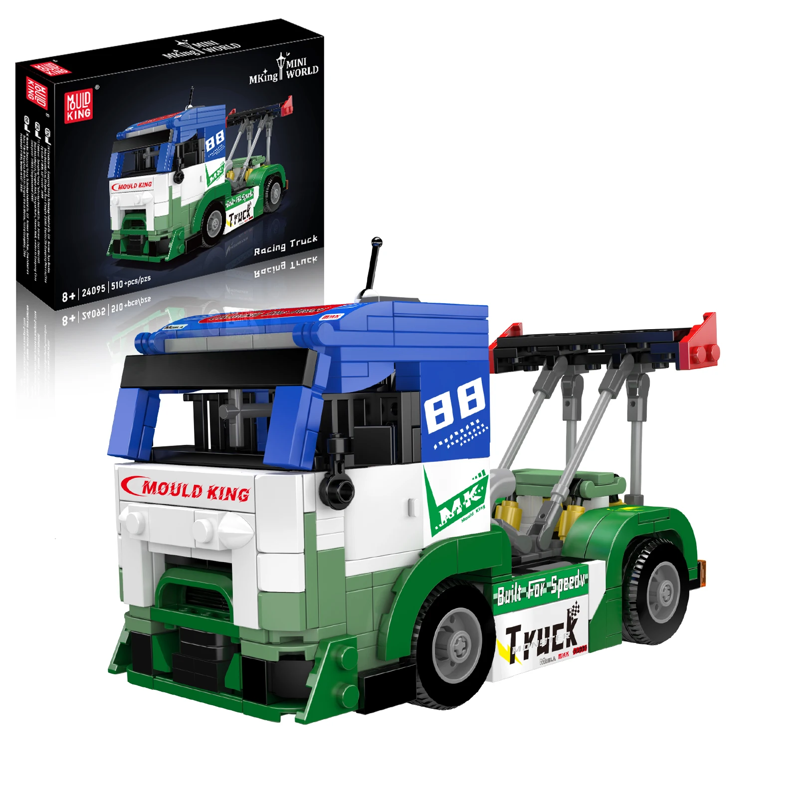 

MOLD KING 24095 510 шт. Набор строительных блоков для моделей гоночного грузовика для детей и взрослых