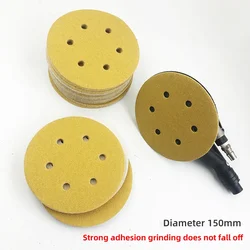 Sanding disc 6-Inch 6-hole Grinding Disc 150mm Hook and loop Drawn Auto Hardware Woodware Sanding Polishing Sandpaper 80-600
