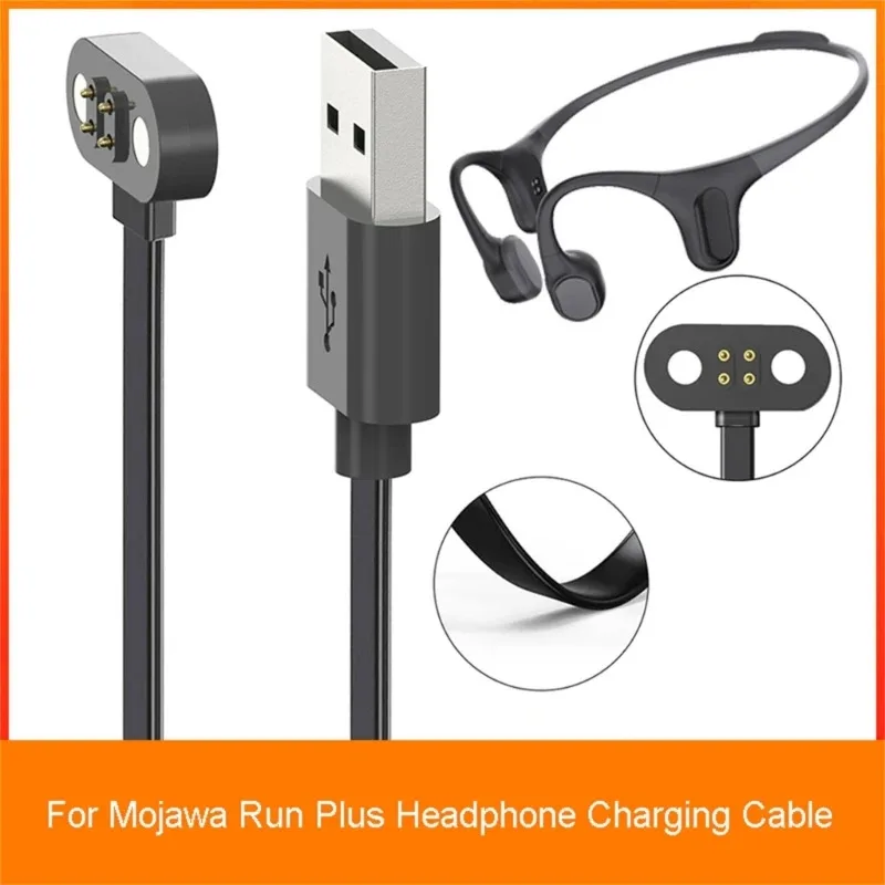 

1Pack Earphone Charger Portable 4 Pin Charging Station Dock with USB Charging Cable for Mojawa Run Plus K1KF