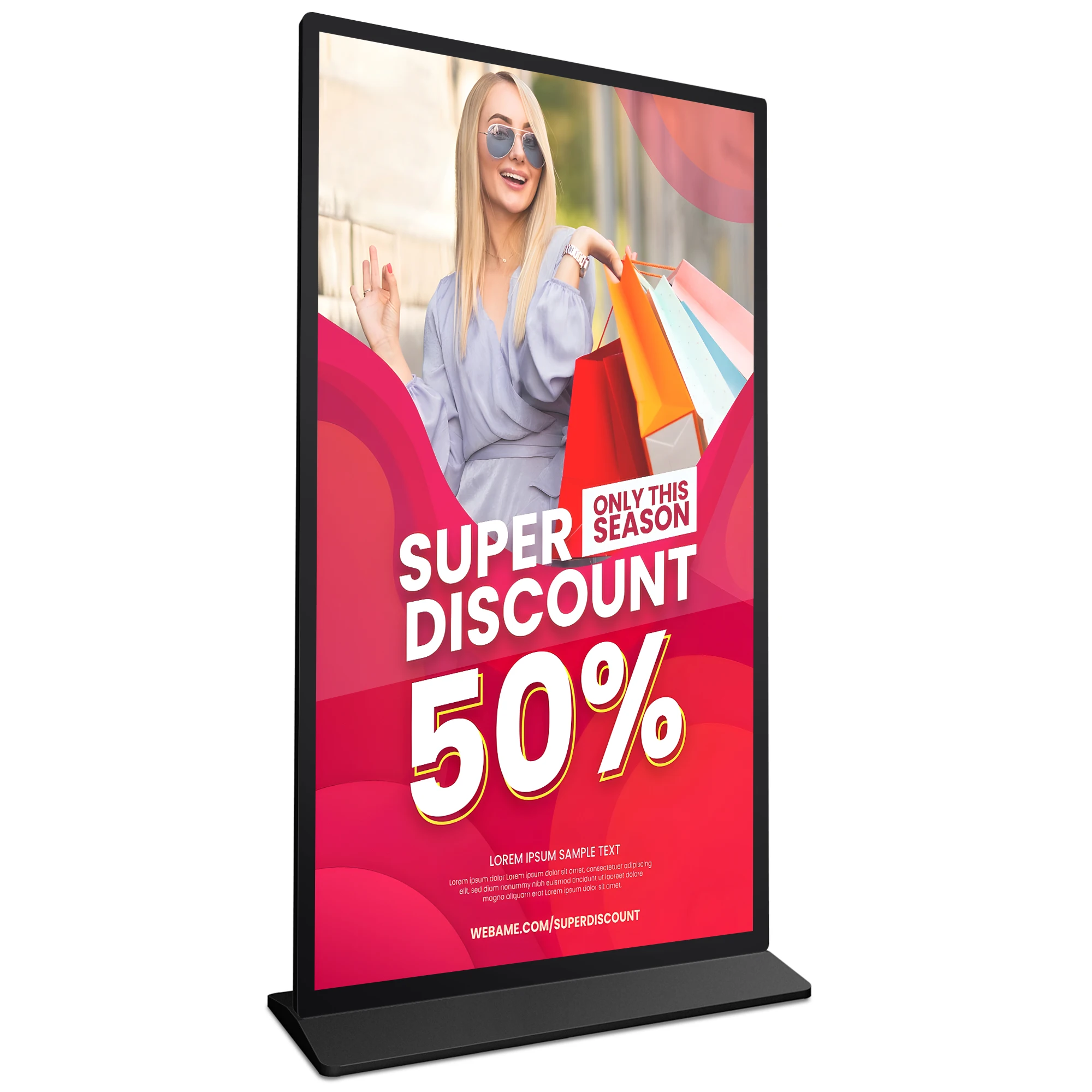 

85'' Large Size Android Floor Standing Kiosk Indoor for Advertising Touch Digital Signage Screen