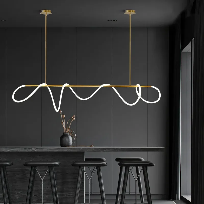 

Modern LED Pendant Lights Long Hose Hanglamp for Creative Bar Cafe Shop Art Front Desk Nordic Designer Chandeliers Lighting