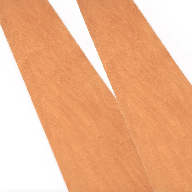 

Natural Dyed Orange Maple Wood Veneer 2.5m Long 0.2m Wide 0.5mm Thick Hand Applied Wood Peel for Craft And DIY Projects