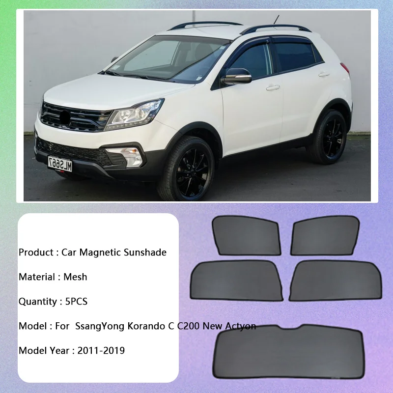 For SsangYong Korando C C200 New Actyon 2011 2012 2013 2014 2015 2016 2017 2018 2019 Sunshade Visor Curtain Car Part Accessories