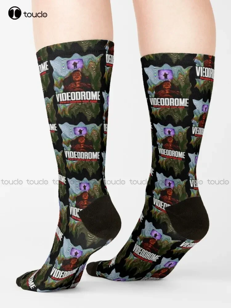 Videodrome Movie Cronenberg Horror Socks Women Halloween Socks Personalized Custom Unisex Adult Teen Youth Socks Custom Gift Art