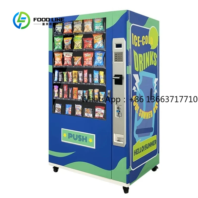 

Small Business Vending Machine Automatic Customized Drinks And Snack With Refrigerator Compact Design High Efficiency Device