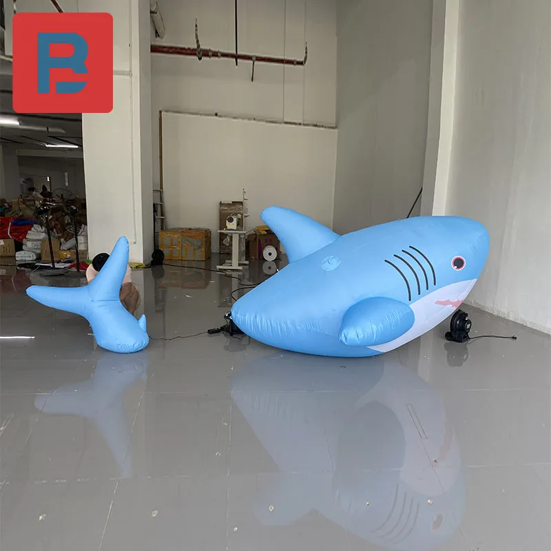 Inflatable split Shark Air Model Cartoon Sea Creature Aquarium opening beach music festival lighting advertising