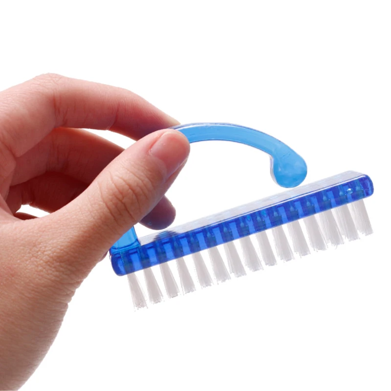 Brosse à Ongles en Plastique pour Pédicure, Doux, Élimine la Poussière, Livres Ronds, Outils de Manucure, Soins des Doigts, Aide au Salon