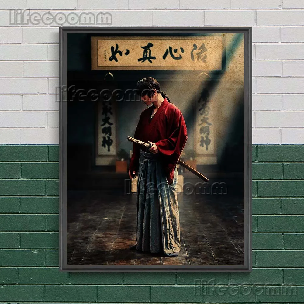 Rurouni Kenshin Art Poster And Prints Kenshin Himura Samurai Movie Wall Art Canvas Painting For Living Room Decoration Unframed