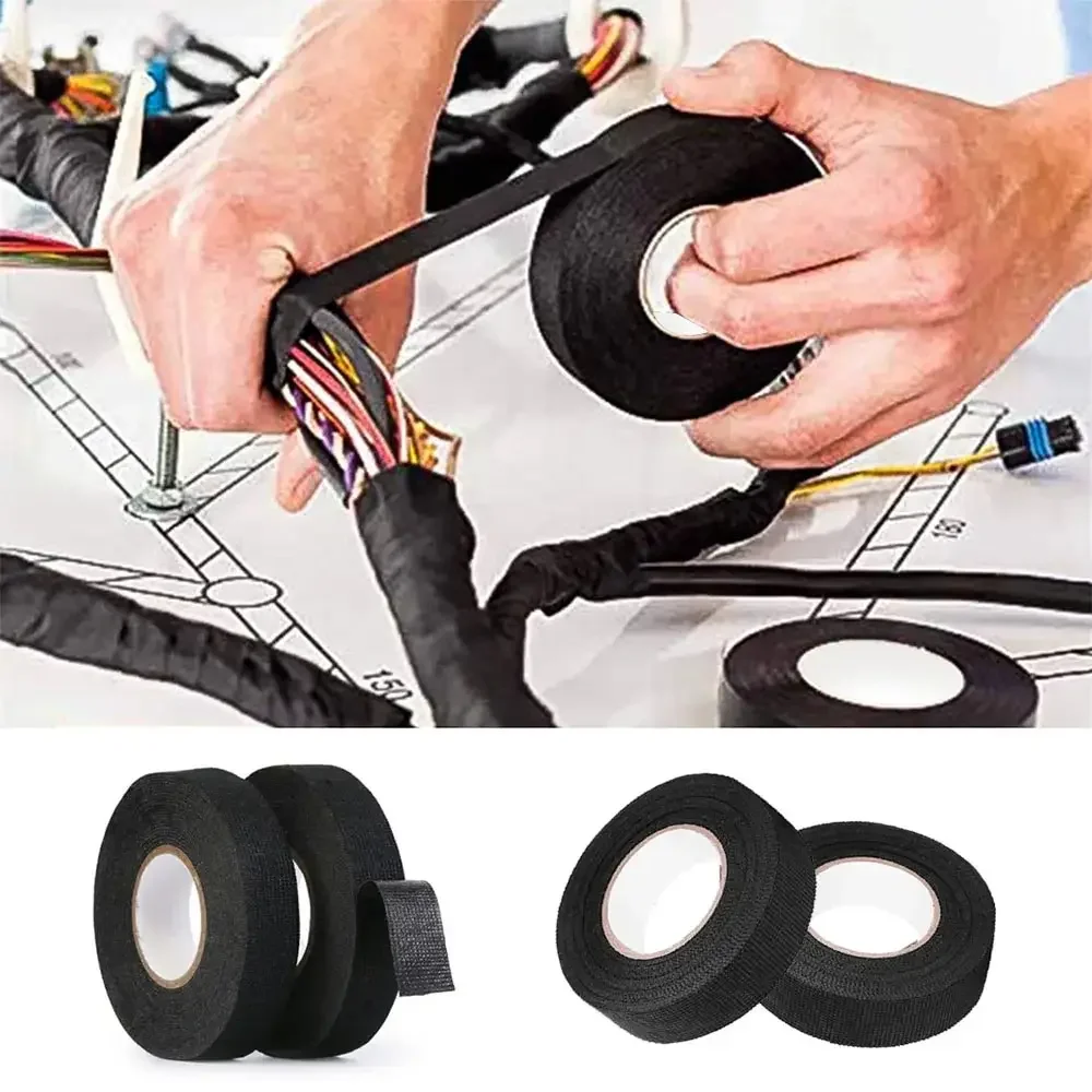 15m Tape Car Engine Compartment Car With High Temperature Resistance Insulation Flame Retardant Velvet Electrical Tape Cloth