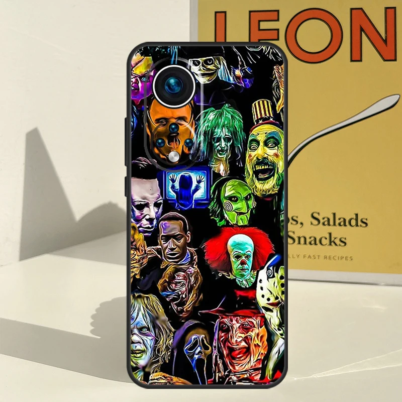 Funda de colección de personajes de terror para Huawei P30 P20 P60 P40 Lite Nova 9 5T P Smart Honor Magic 5 Pro 50 70 X8 X9a