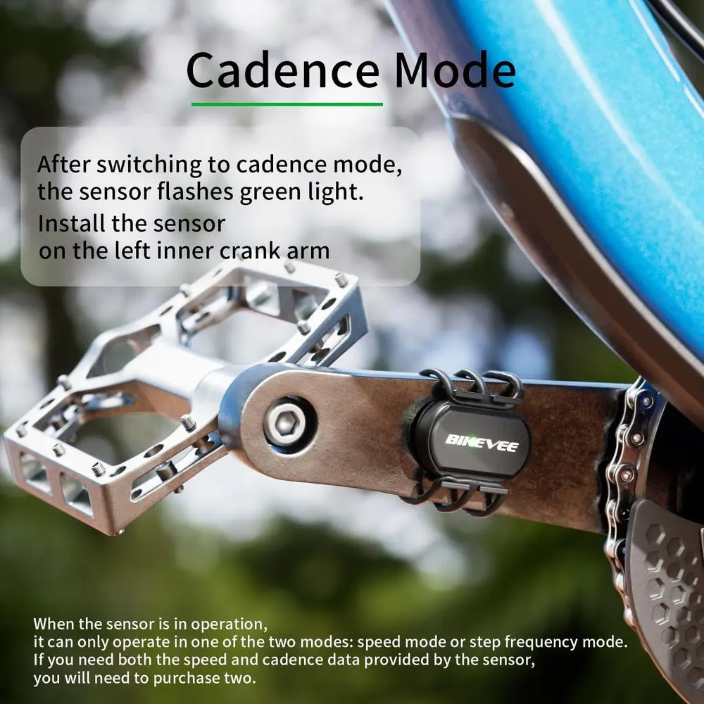 كمبيوتر دراجة لاسلكي مزود بنظام تحديد المواقع مع عداد السرعة، عداد المسافات، مستشعر الإيقاع، إضاءة خلفية تلقائية، توقف تلقائي، مقاوم للماء IPX7، 2.6 لتر #6