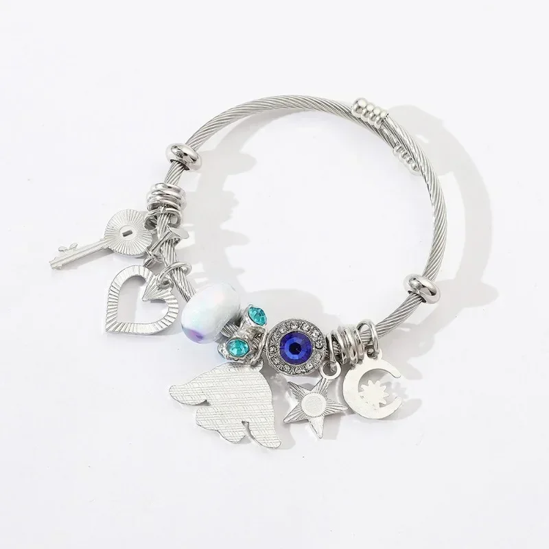 Pulsera Pandora de punto de Disney, dibujos animados de Anime, cuentas de punto bonitas, adornos de joyería, regalos de vacaciones para niñas y niños