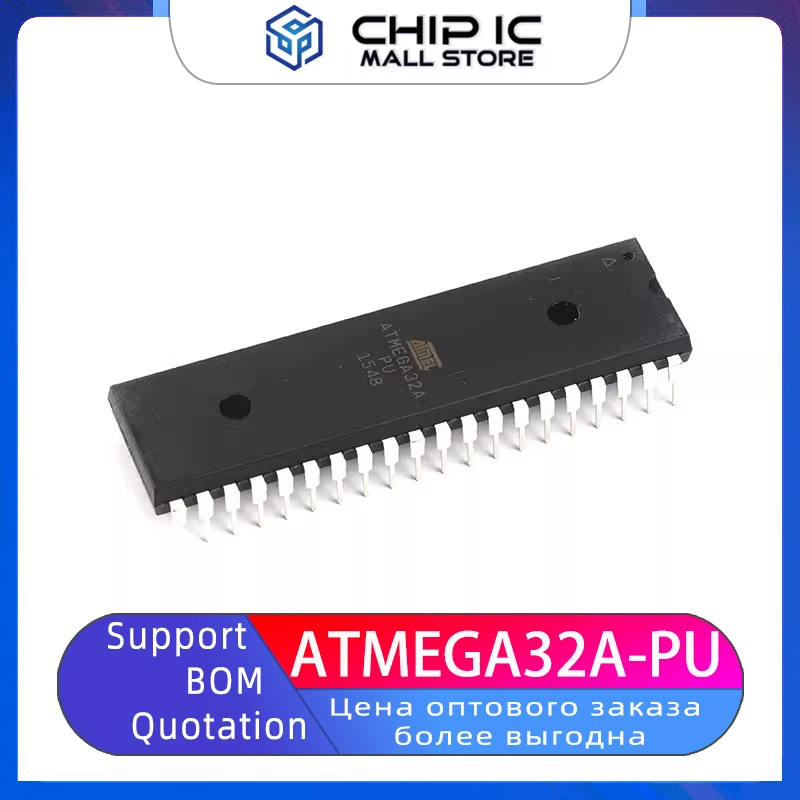 

ATMEGA32A-PU 8-bit Microcontroller MCU 32KB In-system Flash 100% New Original Stock