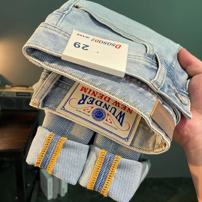 2025年夏新作 メンズ デニム クロップドパンツ 多機能 カジュアル シンプル 高級感 おしゃれ スリムフィット