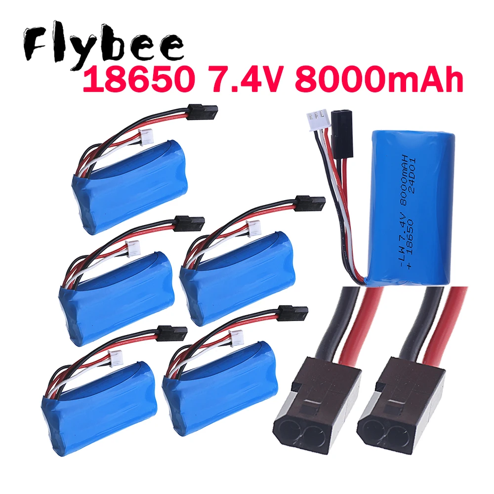 Brand New 8.0Ah 2S 18650 7.4V 8000mAh Li-ion Battery For MJX T40C F39 F49 T39 BG1518 BG1513 BG1515 BG1507 BG1506 RC Truck Car