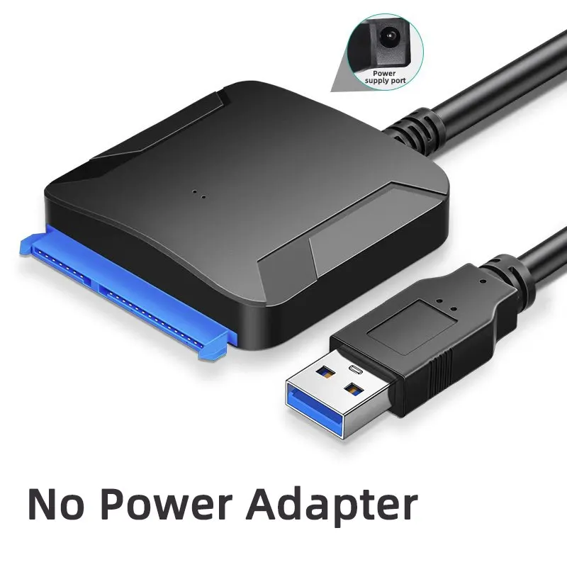 USB 3.0 to SATA III Converter Adapter 2.5/3.5" SSD/HDD Hard Drive Support Power Adapter for PC External Hard Drive Connection image 6