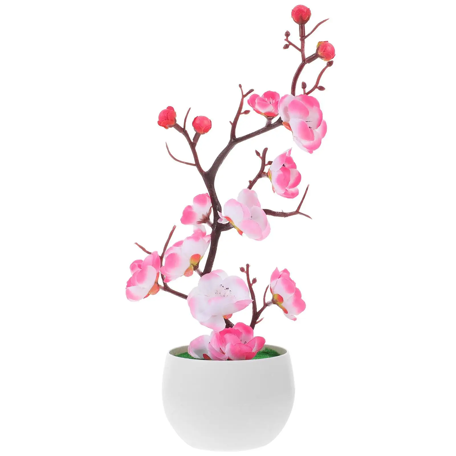

Simulated Wintersweet Branches Greenery Decorations Artificial Plants Indoor with Pot Pink For Flower Arrangements Flowers