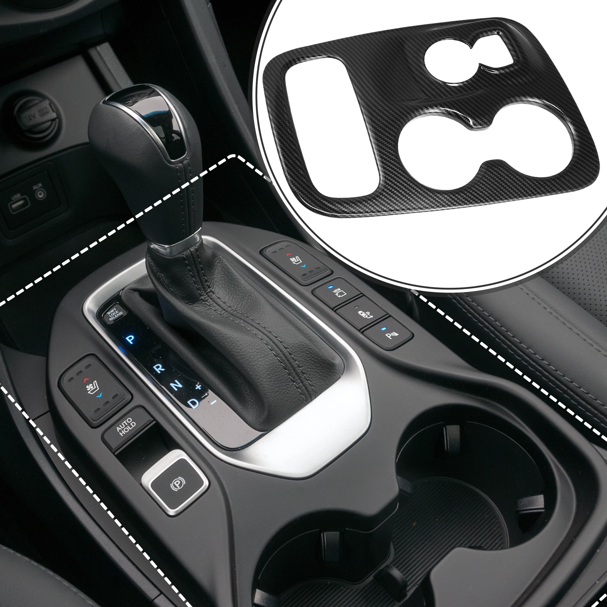 

UXCELL Carbon Fiber Central Control Gear Shift Panel Trim for Dodge Durango 2014-2017