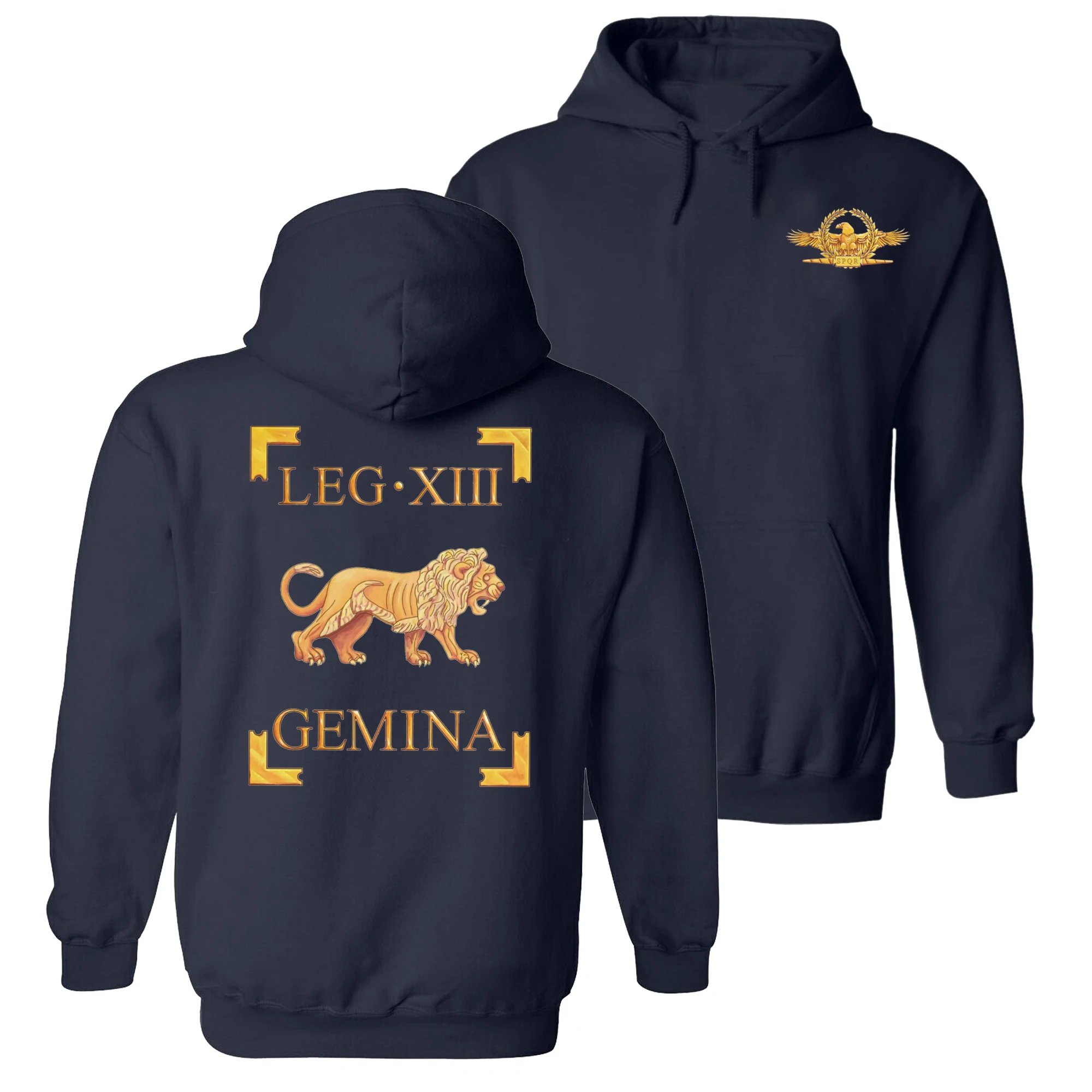 Legio XIII Gemina Lion Symbol Vexillum 13st Roman Legion Pullover Hoodie New 100% Cotton Comfortable Casual Mens Sweatshirt