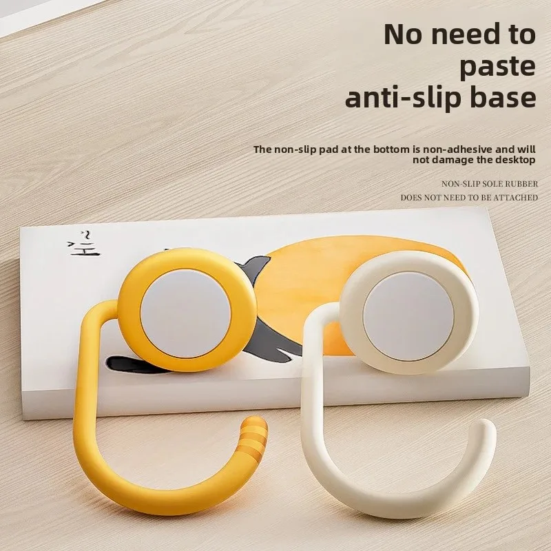 

1/2PC Cute Cat Tail Purse Hook Portable Multifunctional Table Purse Bag Hooks for Home School Saving Space Organization Ganchos