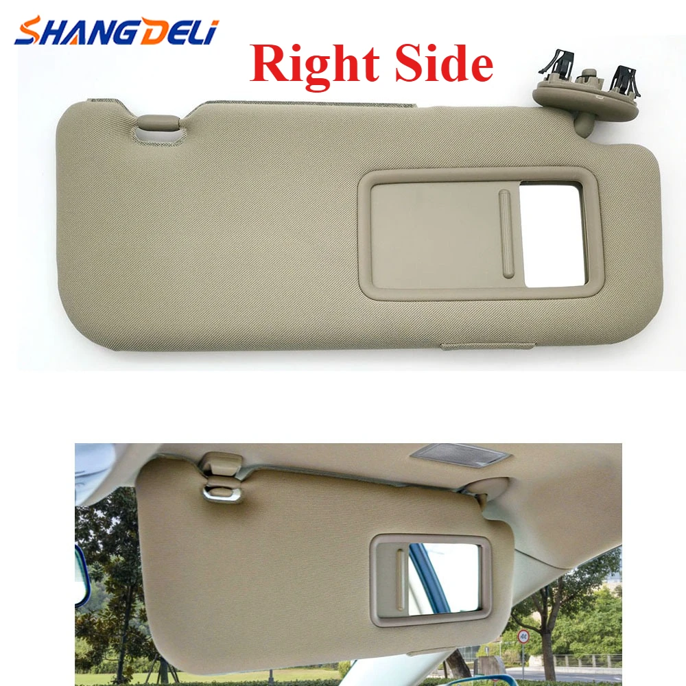 

Передняя правая сторона подходит для Toyota Corolla 2007 2008 2009 2010 2011 2012 2013, салон автомобиля, солнцезащитный козырек с зеркальными аксессуарами