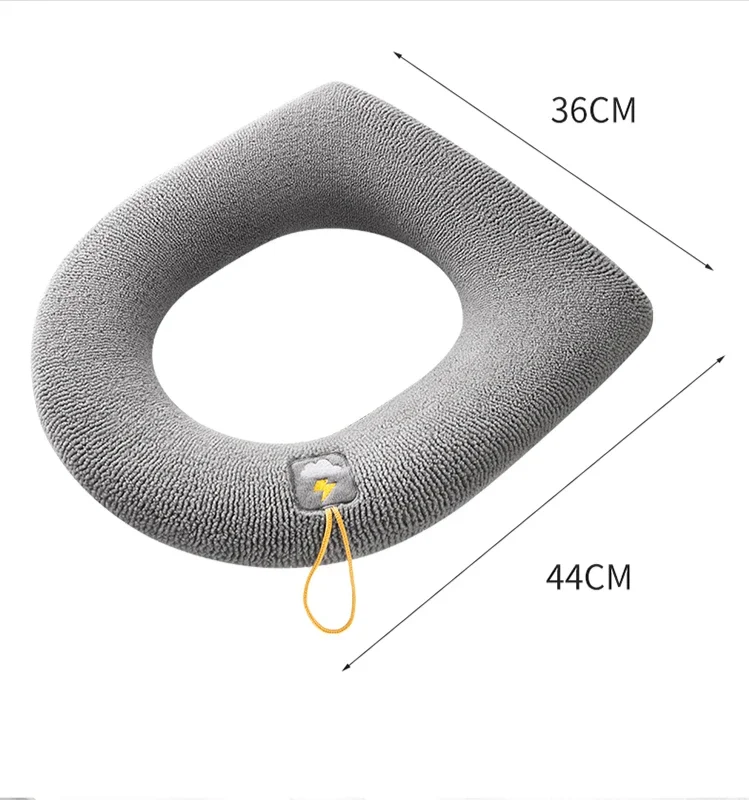 Toilet Seat Home Winter Thickened Fleece Heating Pad Winter Fleece-Lined Four Seasons Universal Waterproof Toilet cover