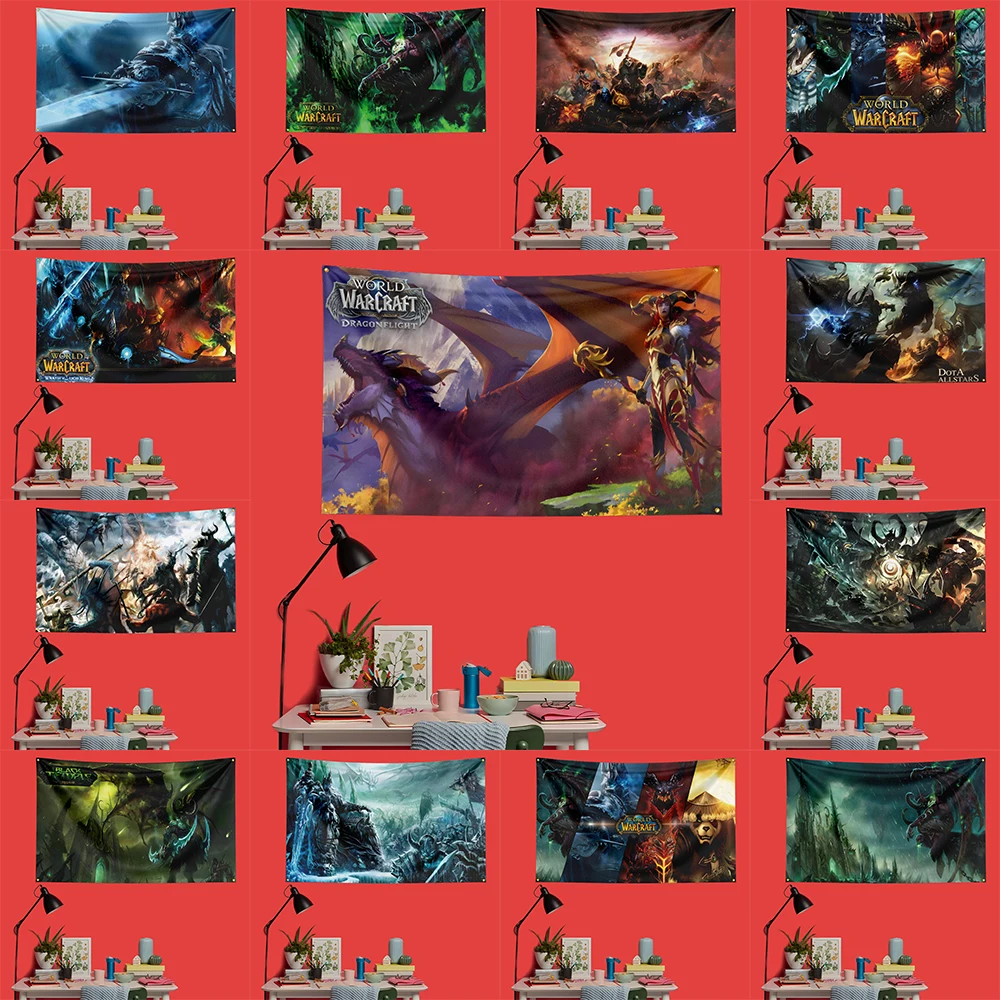 Fantasy RPG Inspired Flag 3x5 FT HD Printing Vivid Color Game Banner For Gaming Room Man Cave Bedroom Wall Decor Fans Gift