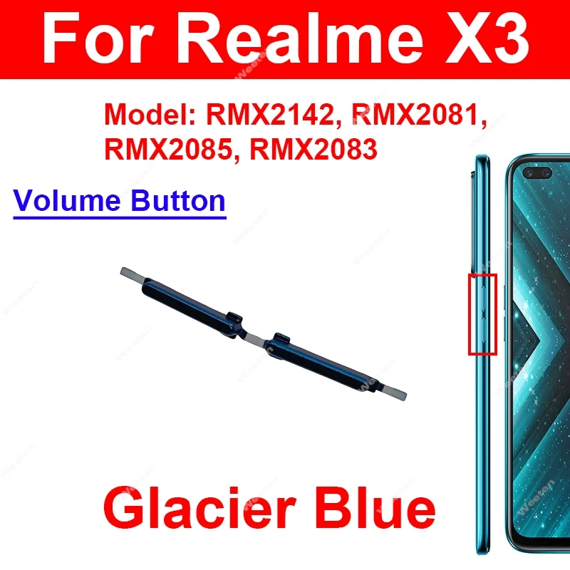 

Volume Side Button For Realme X3 X3 Super Zoom X50M 5G Volume Side Buttons Side Key Flex Ribbon Repair