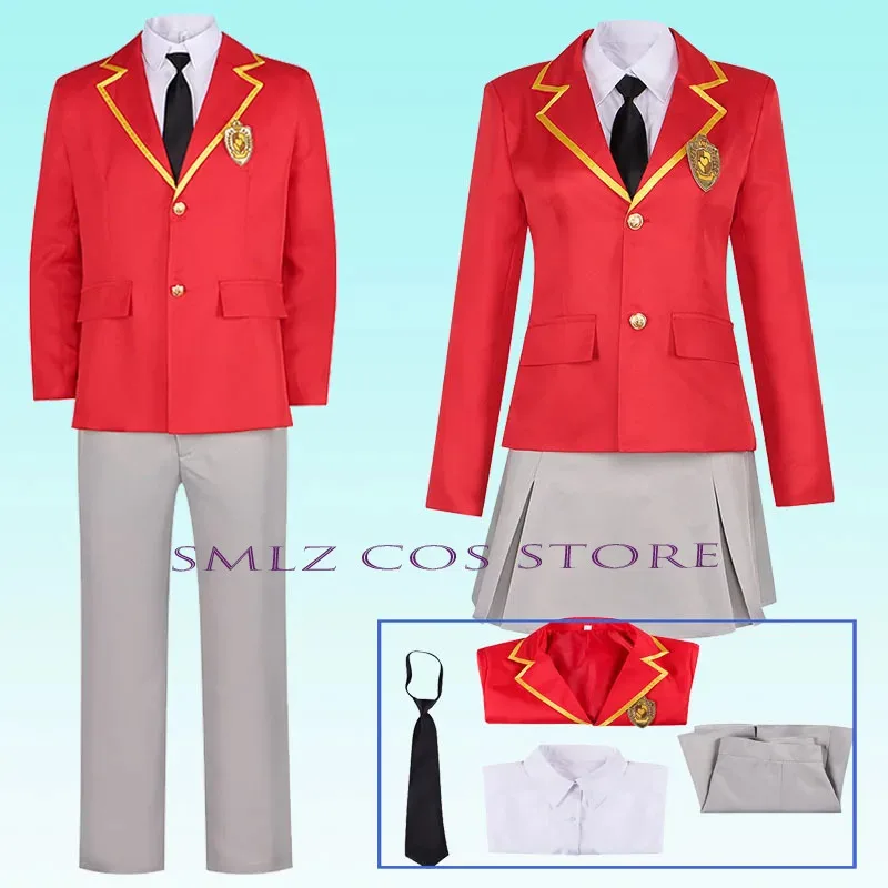 

Anime The Three Imperial Sisters Cosplay Yu Ayanosei Cosplay Costume School Uniforms Red Suit Party Play Outfit for Woman Man