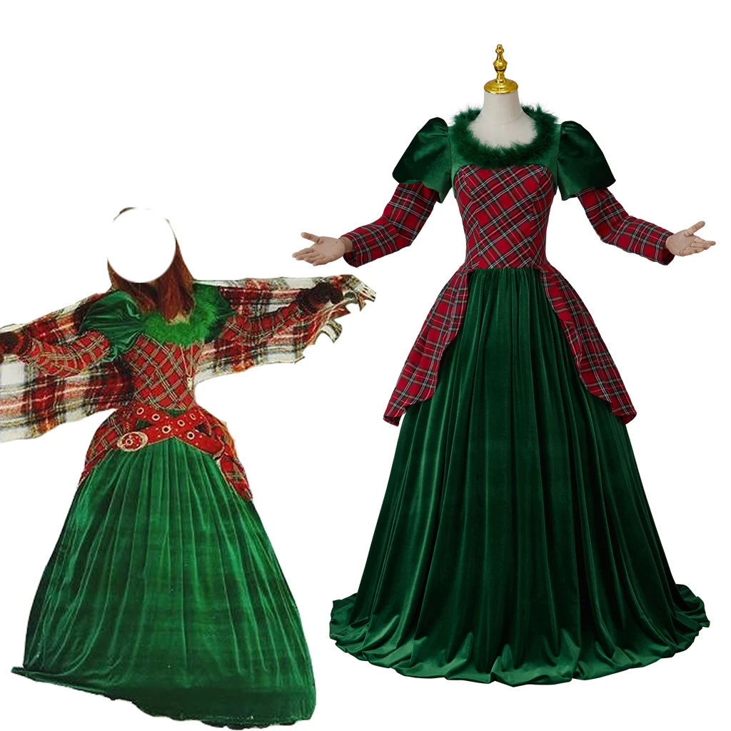 Vrouwen Tartan Jurk Schotse Jurk Rode Iers Tartan Trouwjurk Kerstfeest Kostuum Tartan Kerst Fancy Jurk Outfits