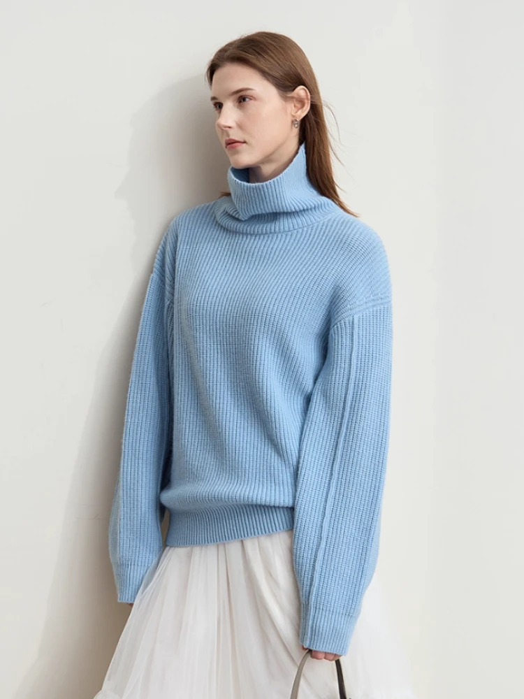 AMII بساطتها المرأة سترة 2025 شتاء جديد الدافئة الياقة المدورة سترة للمرأة البلوز متماسكة طويلة الأكمام أعلى الإناث 12424072