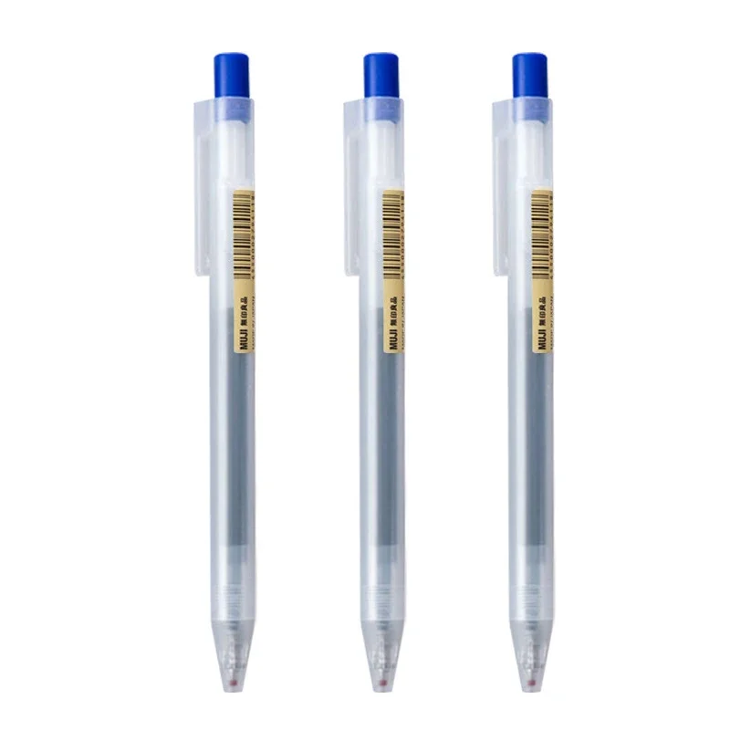 MUJIs 0.5mm Press Gel Pen (Blue/Black/Dark Blue/Red)